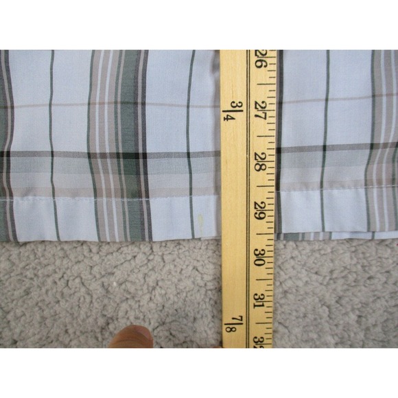 Oneill Shirt Mens Medium Blue Plaid Button Down Short‎ Sleeve Pocket - Picture 12 of 12